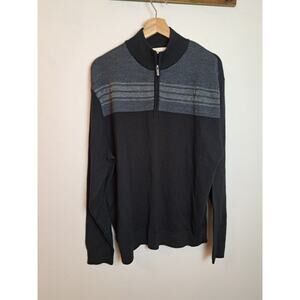 Jack Nicklaus 1/4 Zip Pullover Sweater Men's L 2xl Merino Wool Blend black